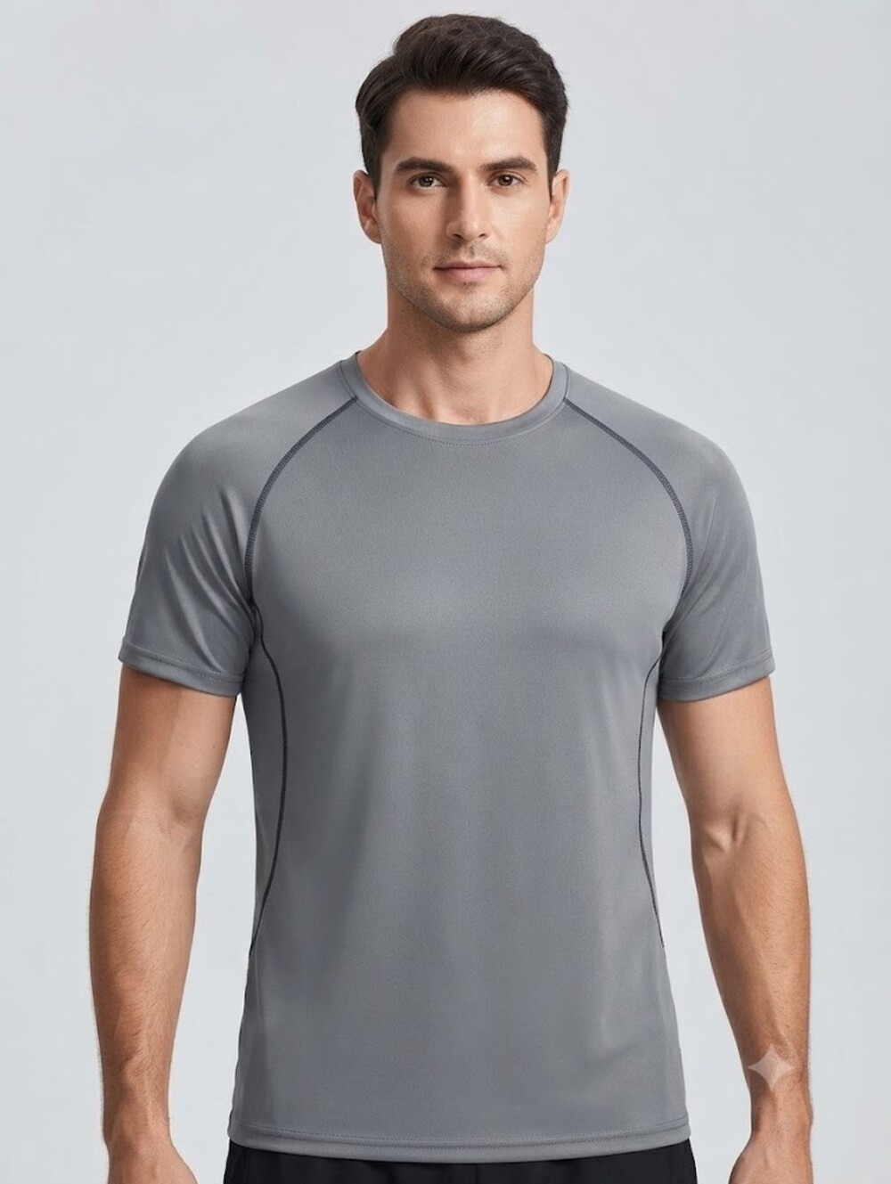 LGTFY Men's Gray Performance Tee - Crew Neck